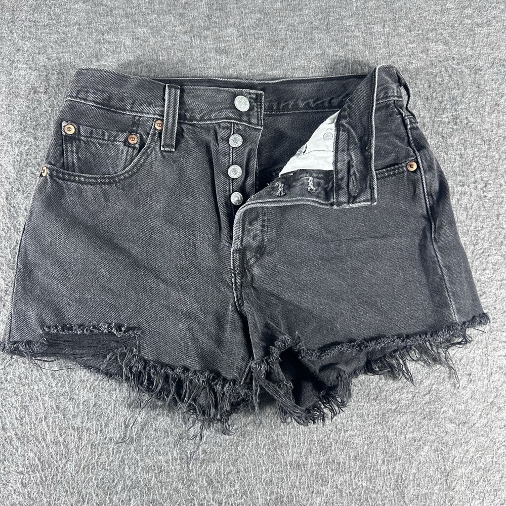 Levi's 501 Cut Off Daisy Duke Shorts 25" Micr Mini Button Fly Festival Concert